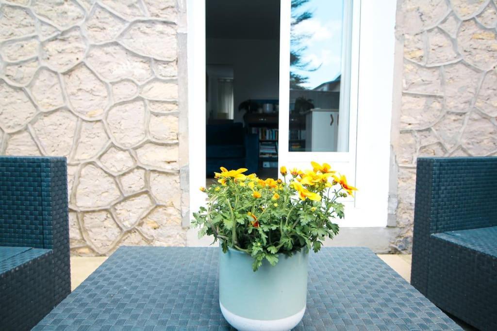 Appartement Avec Terrasse Privee, Plage A Pied Saint-Aubin-Sur-Mer  Extérieur photo